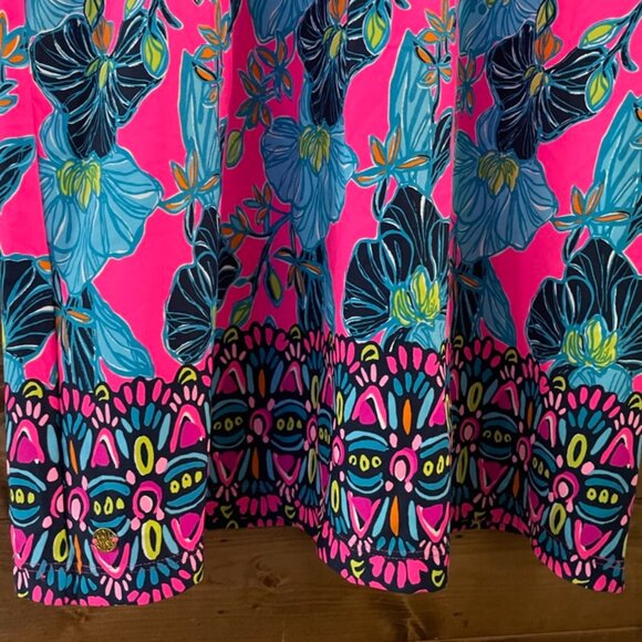 Mini Dress Size S Lilly Pulitzer UPF 50+ Nadine Chillylilly Pink Isle Blooming - Picture 2 of 4